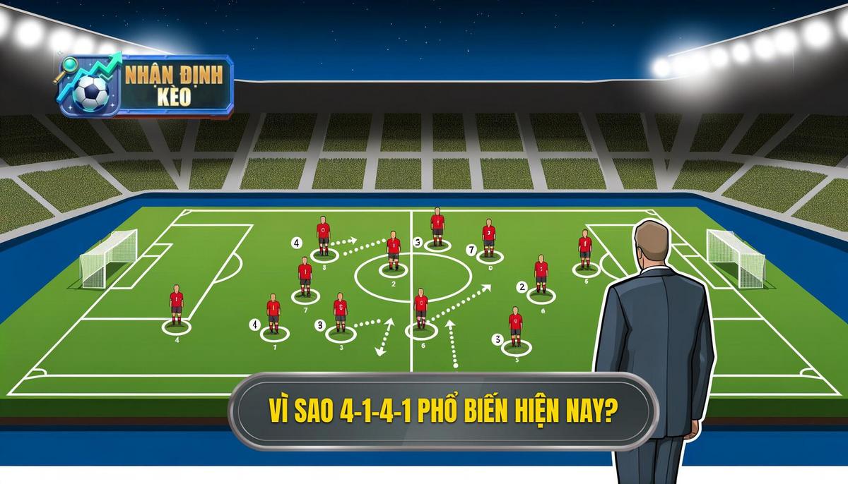 Tại sao chiến thuật 4-1-4-1 trong bóng đá hiện đại lại phổ biến_